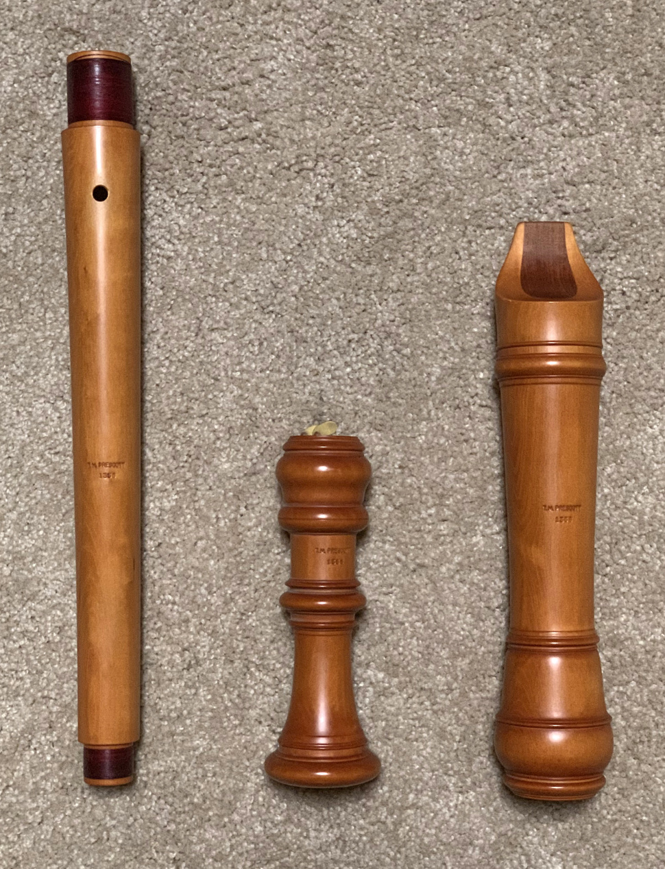 Thomas Prescott tenor recorder after Jacob Denner — Recorders for Sale